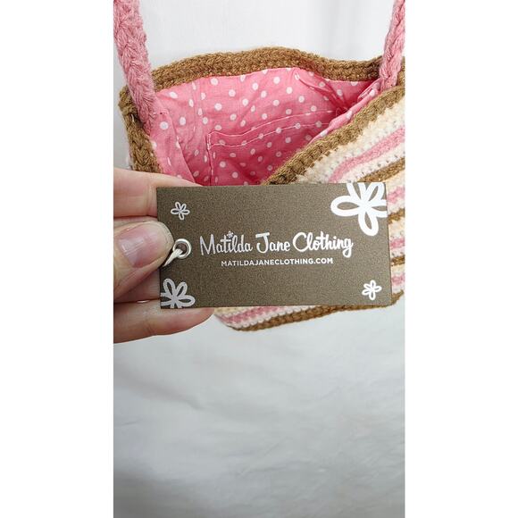 Matilda Jane Small Kids Crochet Purse With Yellow Flower  7"x 7" new with tags - Picture 6 of 9